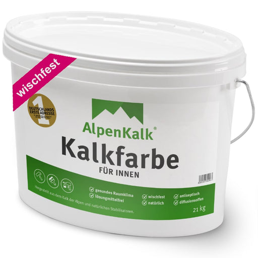 Alpenkalk Kalkfarbe fuer innen wischfest 21 Kilo