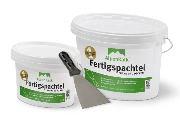 Alpenkalk fertig Spachtel für Wand und Decken mit Spachtelwerkzeug