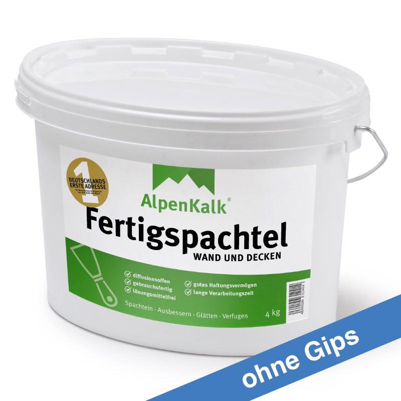 Alpenkalk Fertigspachtel für Wand und Decken ohne Gips