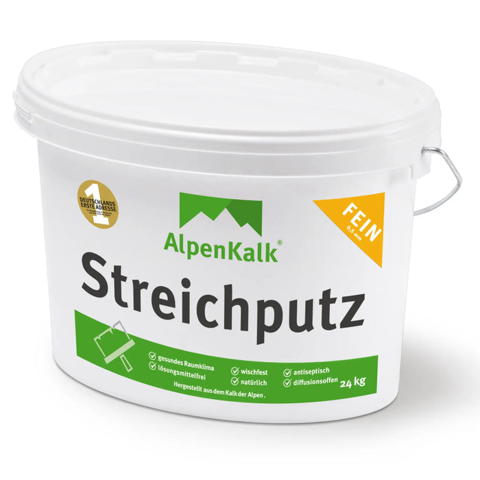 Streichputz fein (0,5 mm) jetzt 24 kg / ca. 65 m²