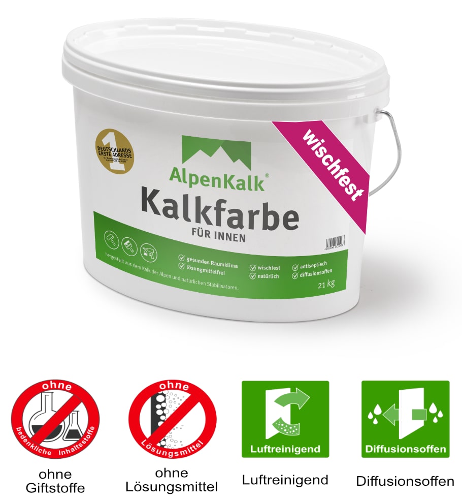 Kalkfarbe fuer Innen von AlpenKalk - Die Vorteile